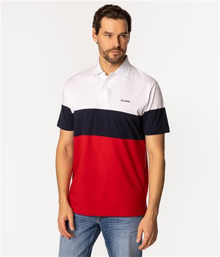 Koszulka polo męska w paski TRITON 5007 RED