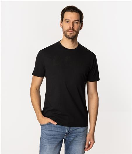 T-shirt męski z logo HIT1 1160 BLACK