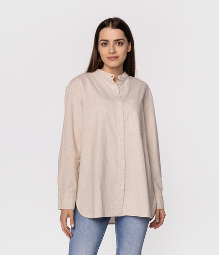 Koszula oversize z lnem LISA 2060 BEIGE