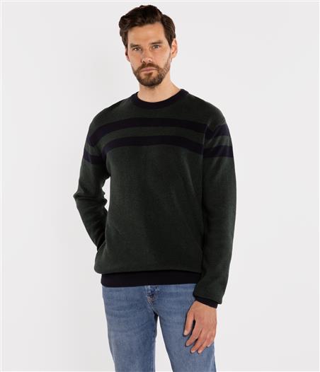 Bawełniany sweter BRAD 4400 GREEN