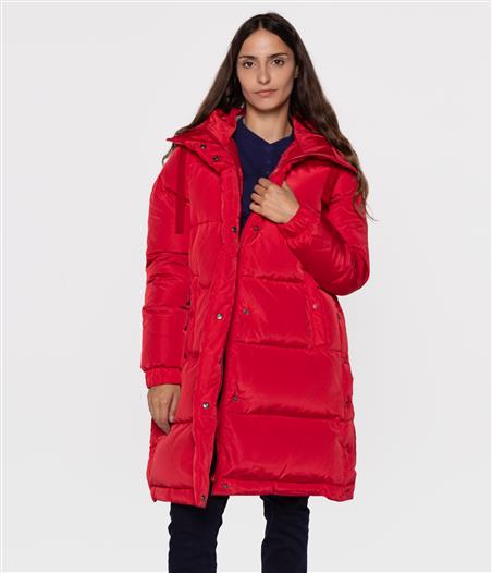 Dłuższa puchowa kurtka oversize LORNA 2221 RED