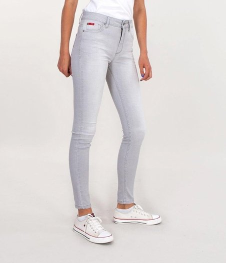 Jeansy damskie Skinny SCARLET 2096 LIGHT GREY Lee Cooper