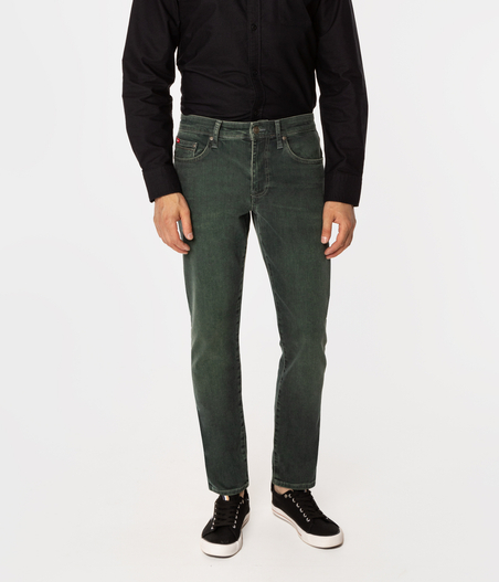 Jeansy męskie tapered slim LONDON 1047 GREEN