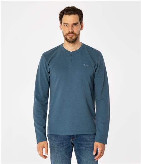 Longsleeve męski LARE 6040 INDIAL TEAL