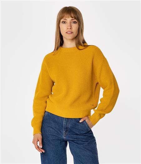 Sweter damski z bawełny organicznej YANA ORGANIC GOLDEN GLOW