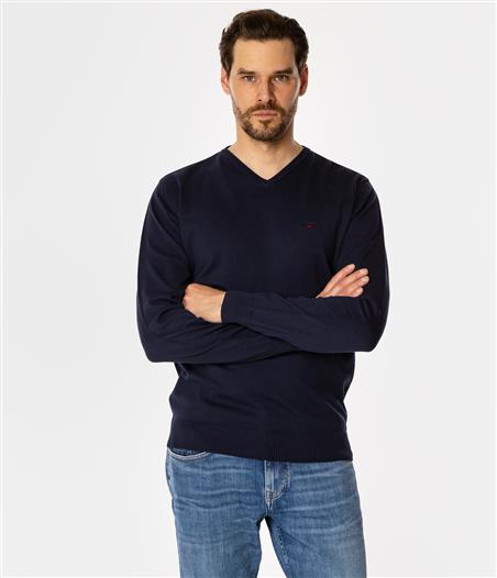 Sweter męski z bawełny organicznej ADAM ORGANIC NAVY