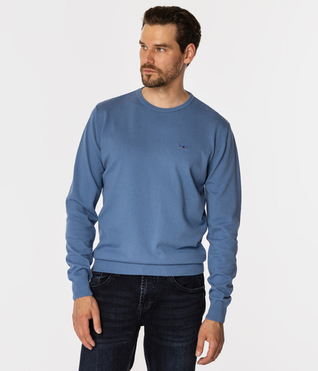 Sweter męski z bawełny organicznej ANDY ORGANIC CORONET BLUE