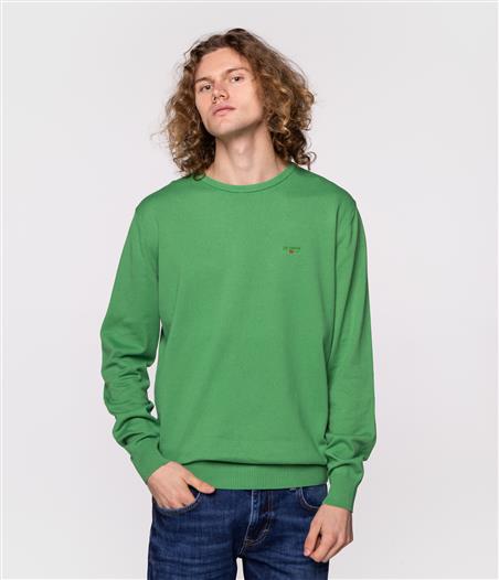 Sweter męski z bawełny organicznej ANDY ORGANIC MEDIUM GREEN