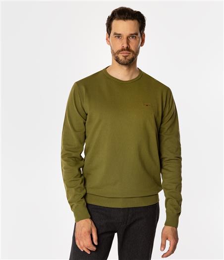 Sweter męski z bawełny organicznej ANDY ORGANIC SPHAGNUM