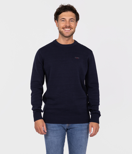 Sweter męski z bawełny organicznej BILL ORGANIC NAVY