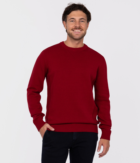 Sweter z bawełny organicznej BILL ORGANIC RED