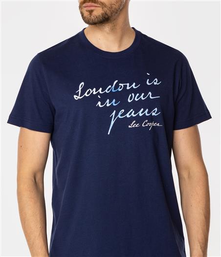 T-shirt męski z nadrukiem LONDON10 1016 MEDIEVAL BLUE