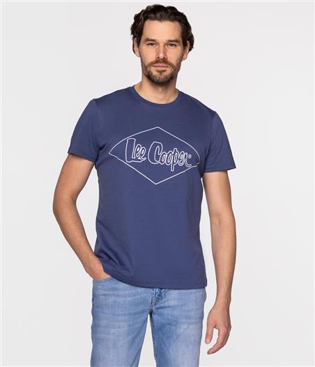 T-shirt z nadrukiem HERO1 2401 BLUE INDIGO
